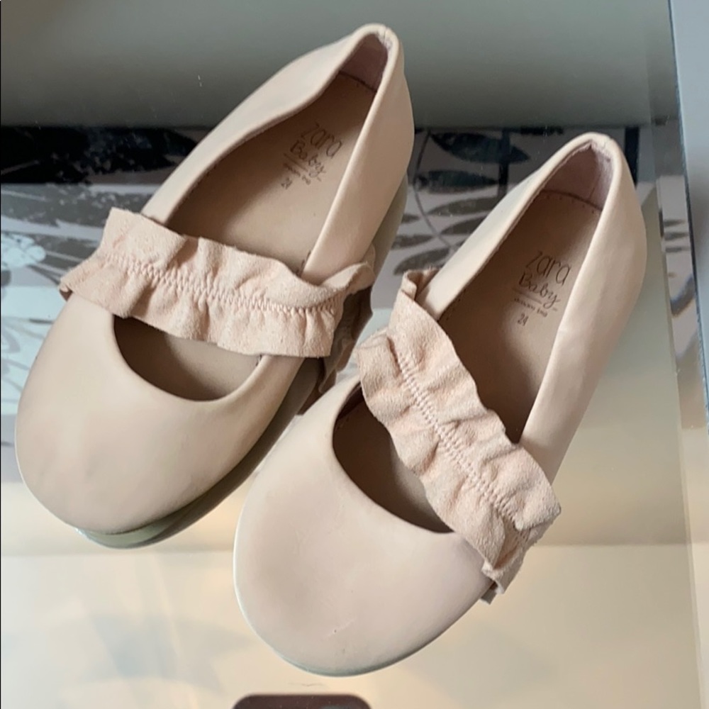 Zara shoes blush pink.